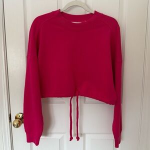 Rebecca Taylor Women’s Cropped Drawstring Sweatshirt, NWT